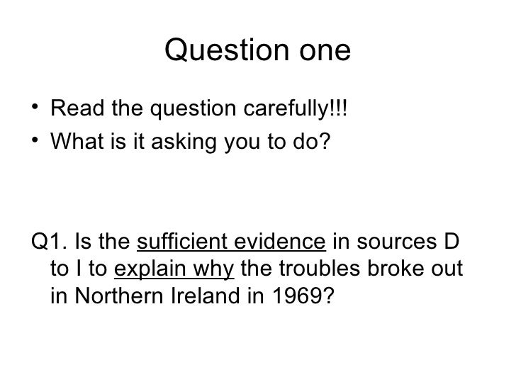 Northern ireland coursework questions