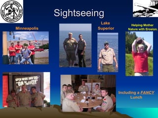 Sightseeing Minneapolis Including a  FANCY  Lunch Lake  Superior Helping Mother  Nature with Erosion. 