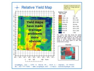 Yield maps
have made
 drainage
 problems
   more
  obvious
 