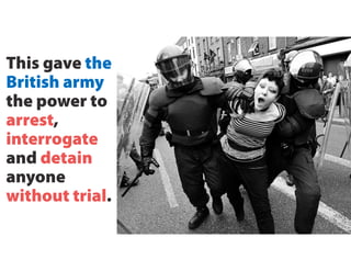 63%
66%
62%
62%
63%
63%
64%
64%
65%
65%
66%
66%
67%
1991 2001
Percentage of Population living in areas that
are either mainly Protestants or Catholics
3%
 