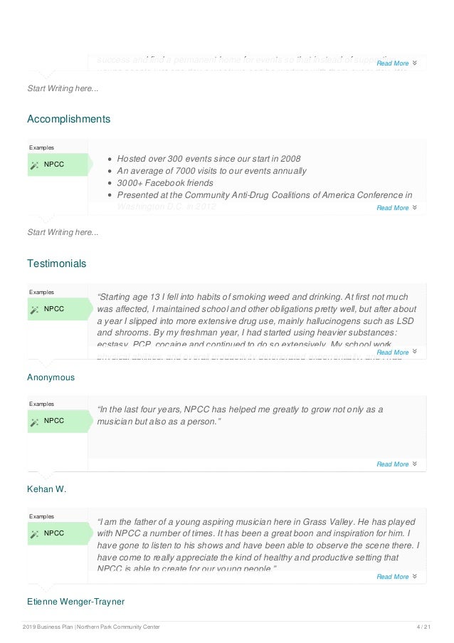 Community development business plan template image