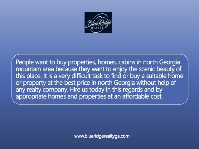 North Ga Based Mountain Realty Company Blue Ridge Realty