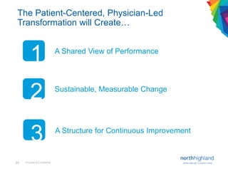 Proprietary & Confidential34
The Patient-Centered, Physician-Led
Transformation will Create…
1
2
3
A Shared View of Perfor...