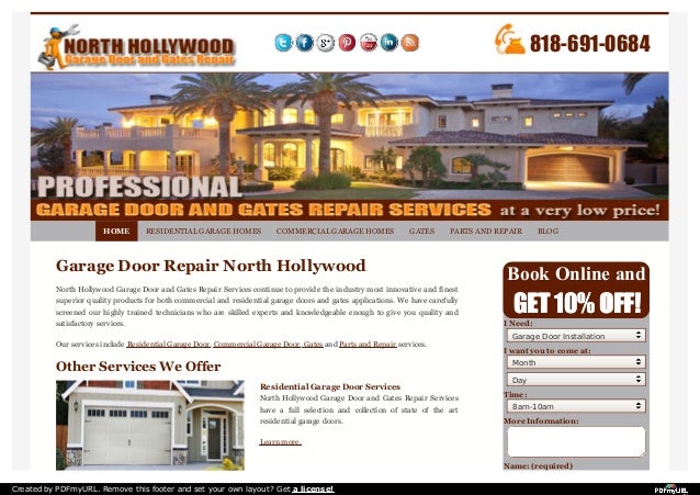 North Hollywood Garage Door And Gates Repair Services