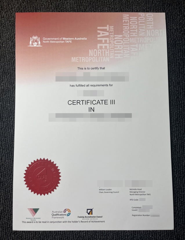 North Metropolitan TAFE Certificate north-metropolitan-tafe-certificate