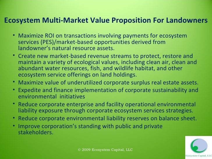 Overview of Ecosystem Services Markets