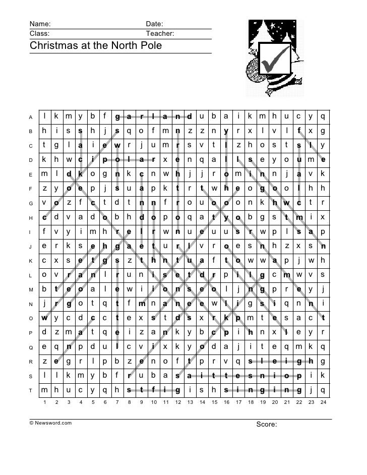 North Pole Worksheets