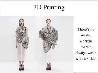 Textile Technological Innovation in Fashion. | PPTX