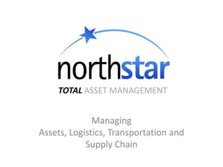 TOTAL ASSET MANAGEMENT


              Managing
Assets, Logistics, Transportation and
            Supply Chain
 