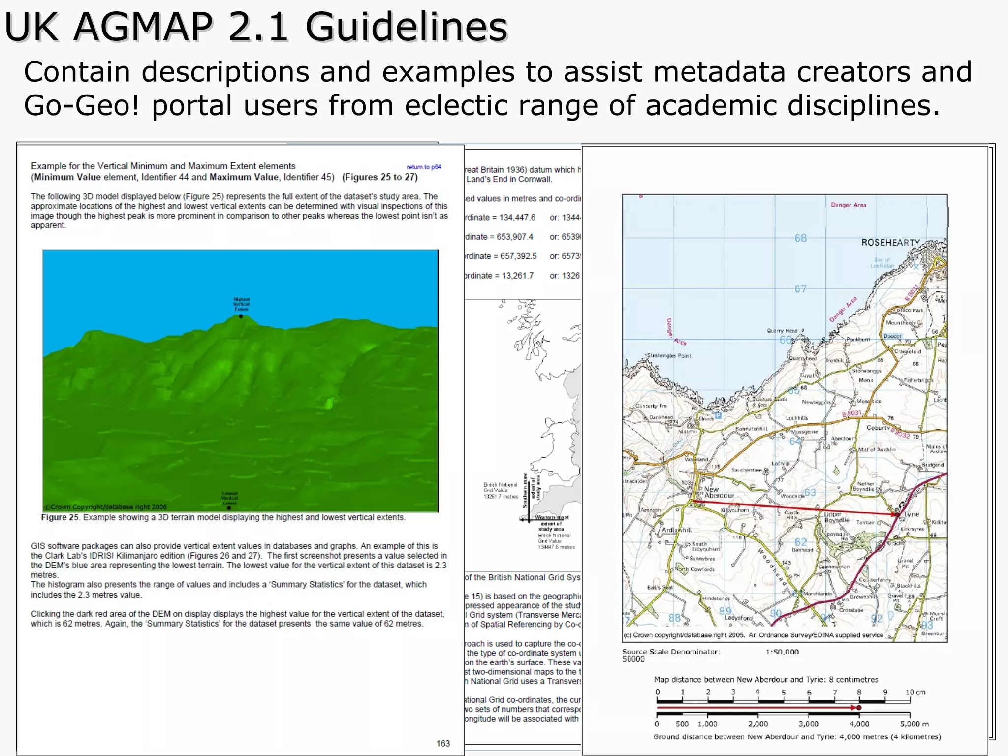 UK AGMAP 2.1 Guidelines Contain descriptions and examples to assist metadata creators and  Go-Geo! portal users from eclectic range of academic disciplines. 