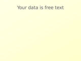 Your data is free text 
 