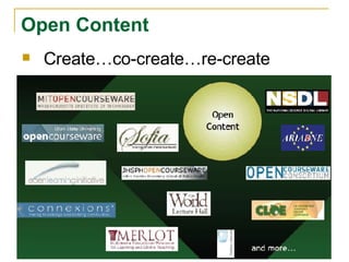 Create…co-create…re-create Open Content   