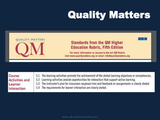 Quality Matters
slides @ patricklowenthal.com
 