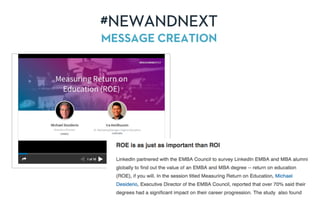 #NEWANDNEXT
MESSAGE CREATION
 