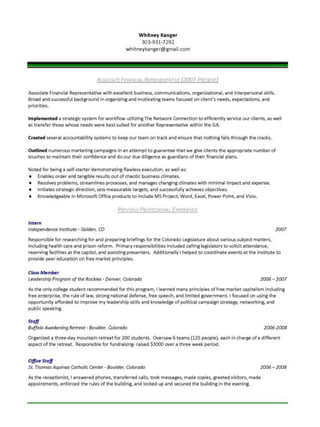 Northwestern Mutual Resume | PPTX