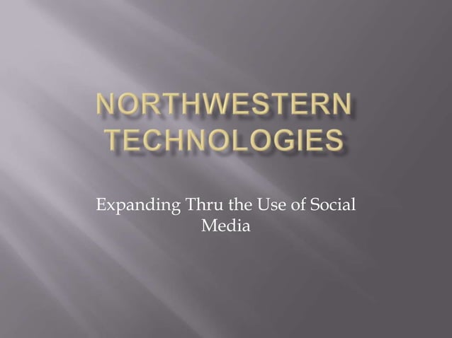 Northwestern technologies | PPT
