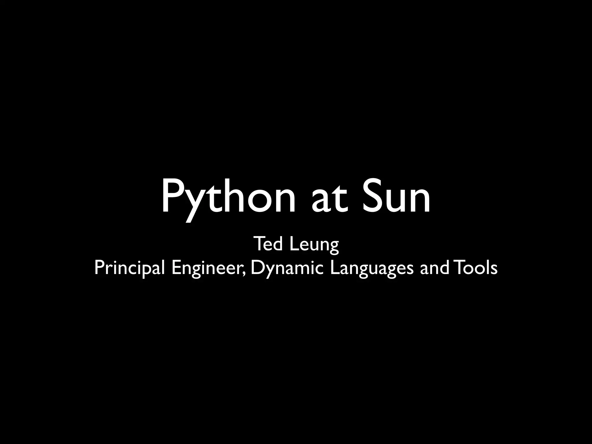 Northwest Python Day 2009