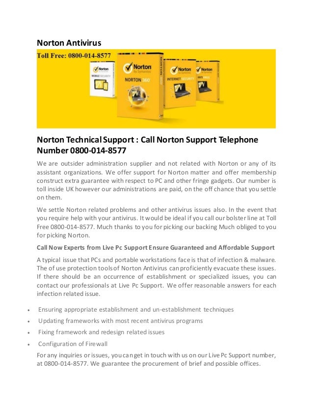 Norton Support Number Uk 0800 014 8577 Norton Help