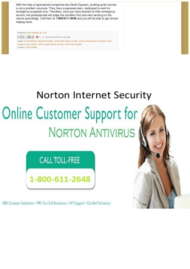 Norton customer service phone number is readily available ...