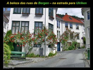A beleza das ruas de  Bergen  – na estrada para  Ulriken 