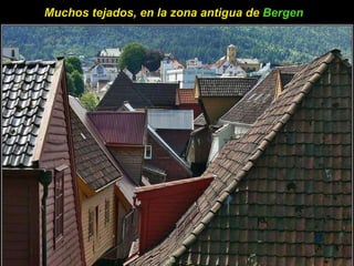 Muchos tejados, en la zona antigua de  Bergen   