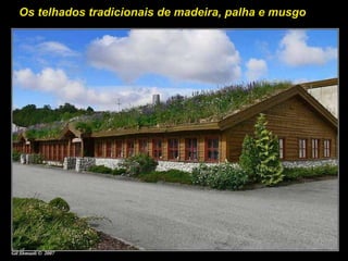 Os telhados tradicionais de madeira, palha e musgo  