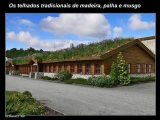 Os telhados tradicionais de madeira, palha e musgo  