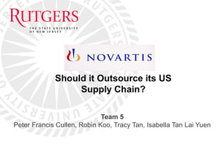 Should it Outsource its US 
Supply Chain? 
Team 5 
Peter Francis Cullen, Robin Koo, Tracy Tan, Isabella Tan Lai Yuen 
 