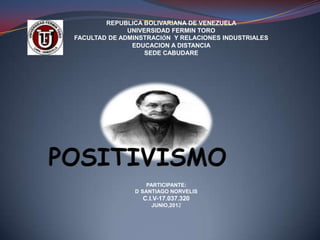 REPUBLICA BOLIVARIANA DE VENEZUELA
              UNIVERSIDAD FERMIN TORO
FACULTAD DE ADMINSTRACIÓN Y RELACIONES INDUSTRIALES
               EDUCACION A DISTANCIA
                   SEDE CABUDARE




                   PARTICIPANTE:
               D SANTIAGO NORVELIS
                  C.I.V-17.037.320
                    JUNIO,2012
 