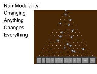 Non-Modularity:
Changing
Anything
Changes
Everything
 