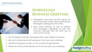 Norwegian Business Etiquette | PDF