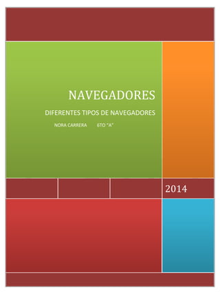 2014
NAVEGADORES
DIFERENTES TIPOS DE NAVEGADORES
NORA CARRERA 6TO “A”
 