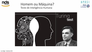Luís Vidigal – Setembro 2019
Homem ou Máquina?
Teste de Inteligência Humana
14
 