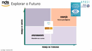 Luís Vidigal – Setembro 2019
Explorar o Futuro
7
 