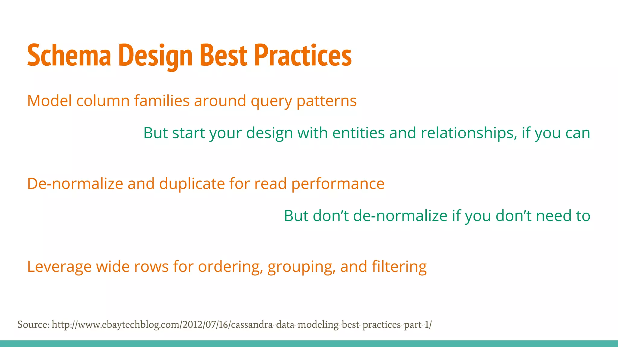 NoSE: Schema Design for NoSQL Applications | PPT