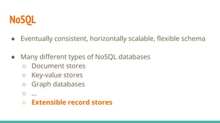 NoSE: Schema Design for NoSQL Applications | PPT
