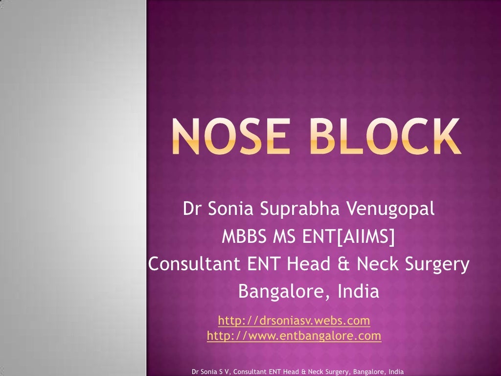 Nose block Causes,CuresENT Doctor Bangalore