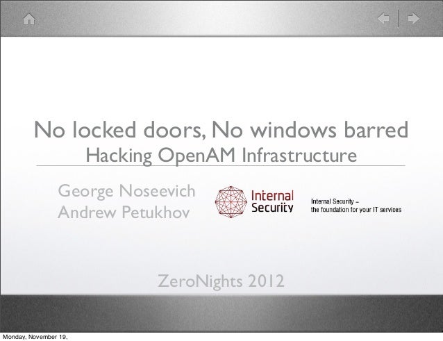 Noseevich Petukhov No Locked Doors No Windows Barred Hacking Open