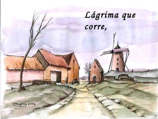 Lágrima que
corre,
 