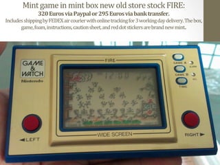 Nintendo store sale game and watch
