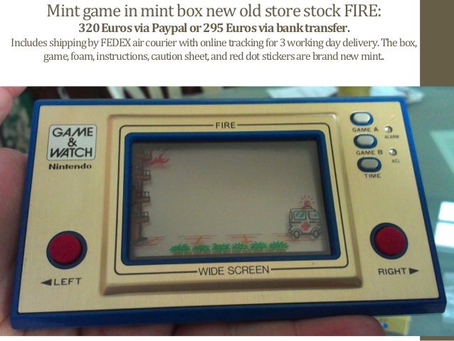 new old store stock fire widescreen nintendo game watch