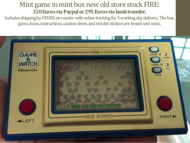 new old store stock fire widescreen nintendo game watch