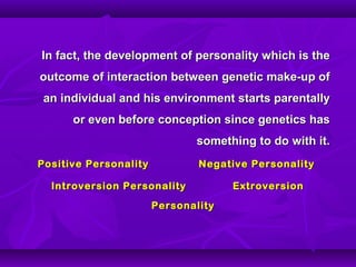 Development of Personality | PPT