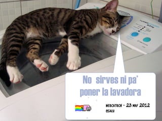 No_sirves ni pa’
poner la lavadora
       webcatbcn - 23 may 2012
       @galu
 