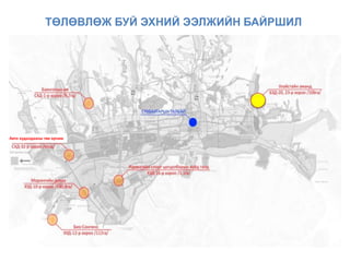 Авто худалдааны төв орчим
ТӨЛӨВЛӨЖ БУЙ ЭХНИЙ ЭЭЛЖИЙН БАЙРШИЛ
 