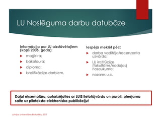 LU noslēguma darbu datubāze | PDF