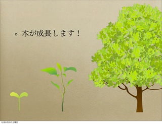 木が成長します！
13年5月25日土曜日
 