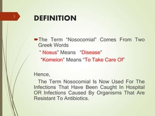 Nosocomial infections | PPT