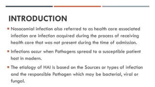 nosocomial infection in medical surgical nursing | PDF