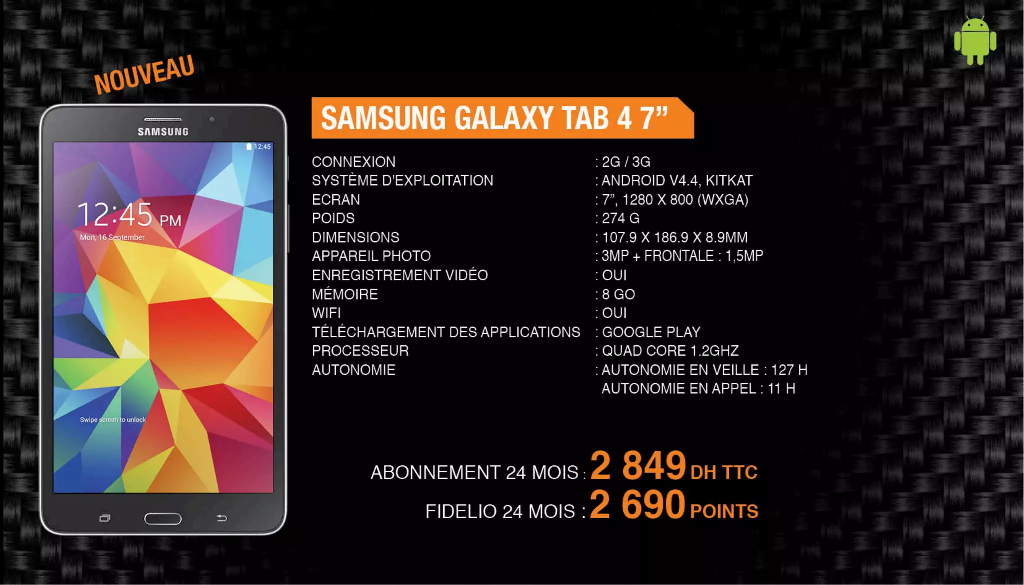 Nos offres Smartphones & Tablettes - Novembre 2014